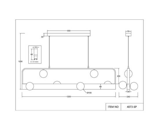 Подвесная люстра Favourite Fitirum 4073-6P, изображение 2