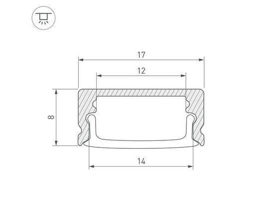 Профиль Arlight Line-1708-2000 Anod 040298, изображение 2