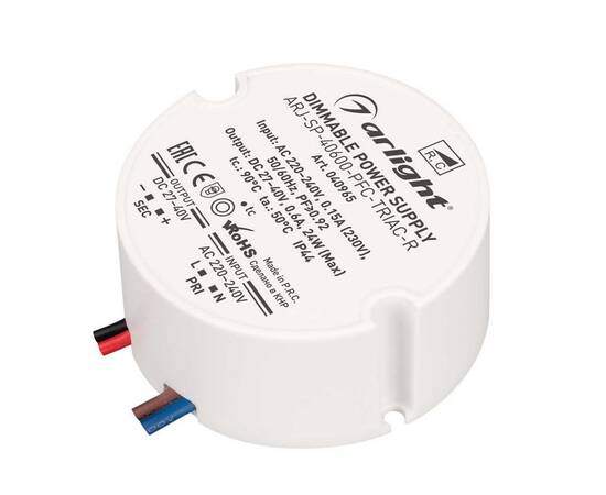 Драйвер Arlight ARJ-SP-40600-PFC-Triac-R 27-40V 24W IP44 0,6A 040965