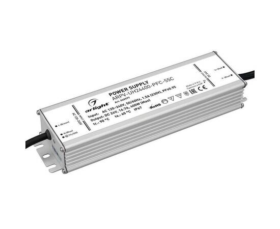 Блок питания Arlight ARPV-UH24400-PFC-55C 24V 400W IP67 16,7A 040977