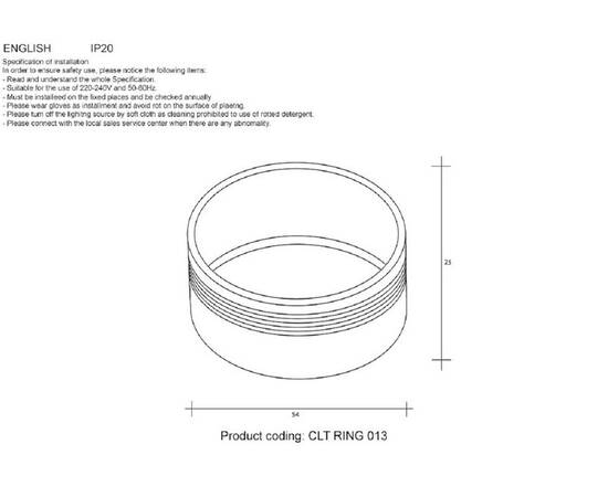 Декоративное кольцо Crystal Lux CLT Ring 013 SL, изображение 2