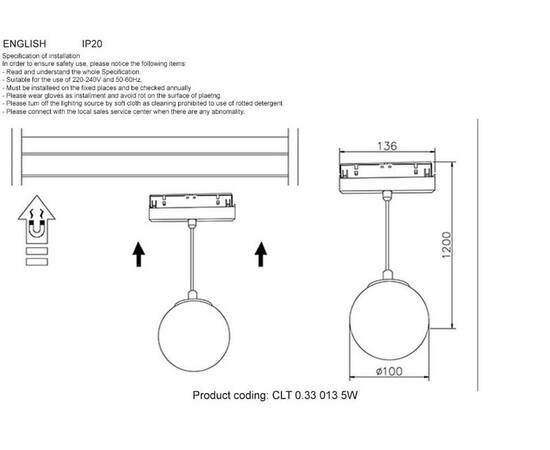 Трековый светодиодный светильник Crystal Lux Space CLT 0.33 013 5W BL 4000K, изображение 2