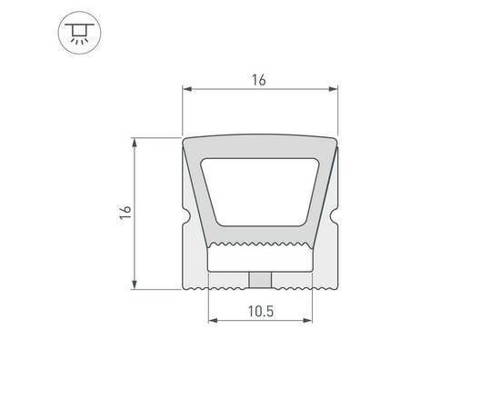 Профиль Arlight WPH-Flex-1616-Top-S11-5m White 040270, изображение 2