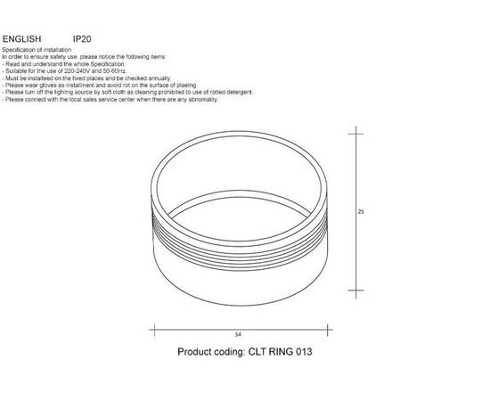 Декоративное кольцо Crystal Lux CLT Ring 013 GO, изображение 2