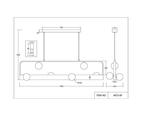 Подвесная люстра Favourite Fitirum 4072-6P, изображение 3
