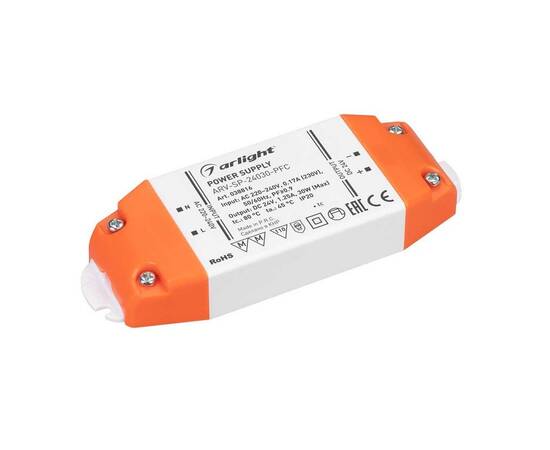 Блок питания Arlight ARV-SP-24030-PFC 24V 30W IP20 1,25A 038816