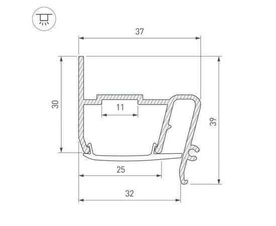 Профиль Arlight Stretch-S-30-Wall-Side-2000 040702, изображение 2