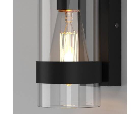 Уличный настенный светильник Elektrostandard Falcon 35167/D черный a063452, изображение 3