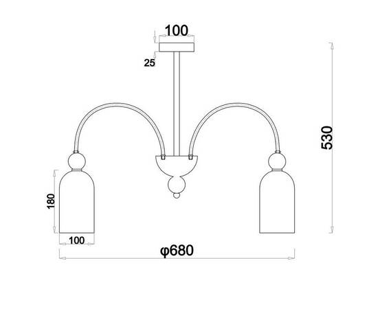 Потолочная люстра Escada ODE 686/5PL Copper, изображение 2