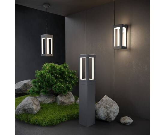 Уличный светодиодный светильник Elektrostandard Frame 1529 Techno Led серый a051860, изображение 4