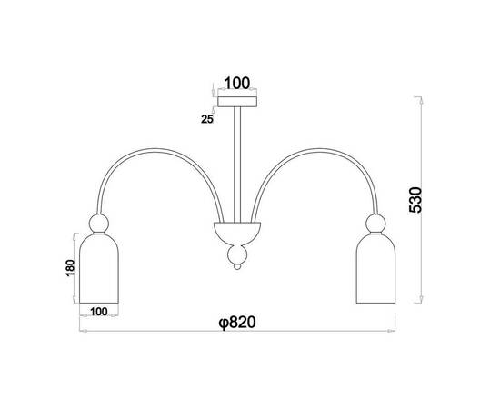 Потолочная люстра Escada ODE 686/8PL Chrome, изображение 2