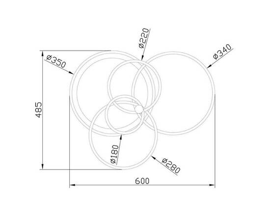 Потолочная светодиодная люстра Escada CONTOUR 10213/4LED BL White, изображение 3