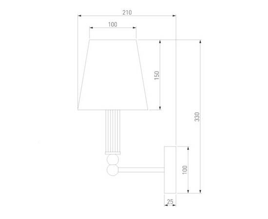 Бра Eurosvet 60145/1 хром, изображение 2