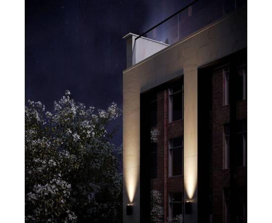 Уличный настенный светодиодный светильник Elektrostandard Column 35138/U черный a063022, изображение 3