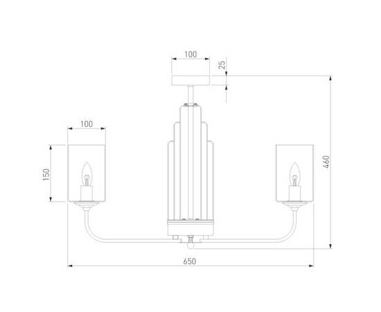 Потолочная люстра Eurosvet Defi 60138/6 сатин-никель, изображение 2