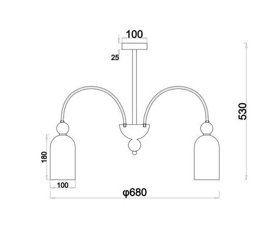 Потолочная люстра Escada ODE 686/5PL Chrome, изображение 2