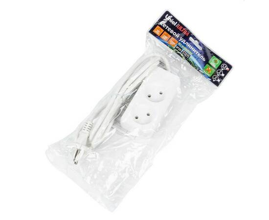 Удлинитель Uniel Ultra 2гн х 1,5м б/з S-CU2-1,5 White UL-00009975, изображение 3
