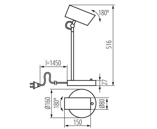 Настольная лампа Kanlux AGZAR E14 B 36250, изображение 4