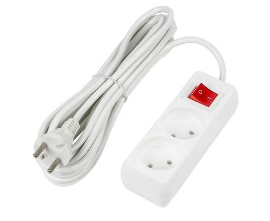 Удлинитель Uniel Ultra 2гн х 5м б/з S-CU2-5B White UL-00009993