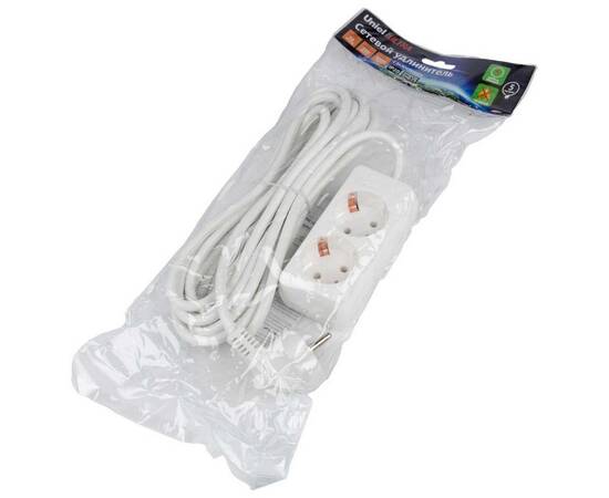 Удлинитель Uniel Ultra 2гн х 5м с/з S-GCU2-5 White UL-00009999, изображение 2