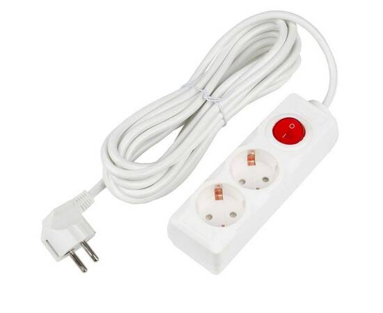 Удлинитель Uniel Ultra 2гн х 5м с/з S-GCU2-5B White UL-00010012