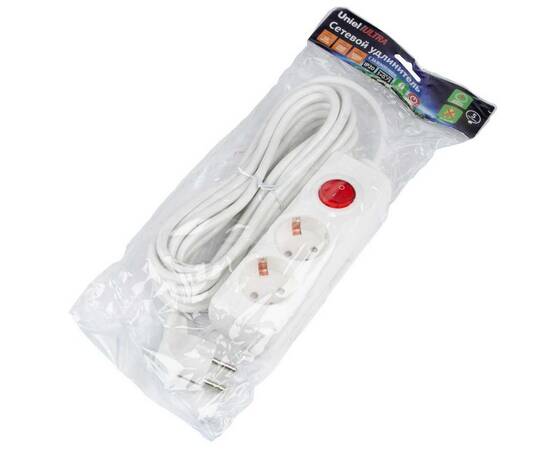 Удлинитель Uniel Ultra 2гн х 5м с/з S-GCU2-5B White UL-00010012, изображение 2