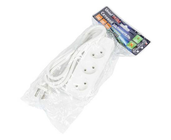 Удлинитель Uniel Ultra 3гн х 1,5м б/з S-CU3-1,5 White UL-00009979, изображение 2