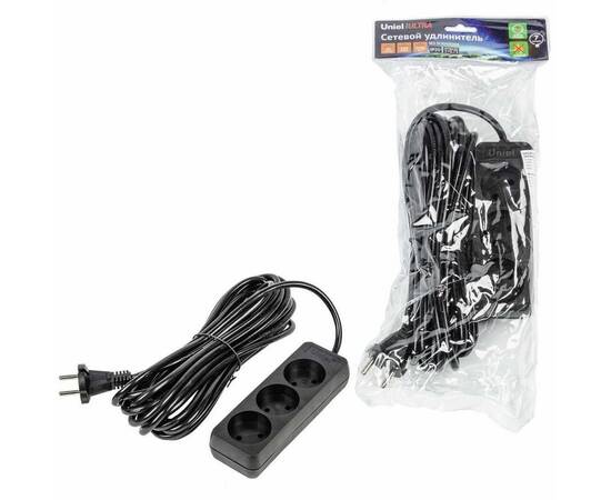 Удлинитель Uniel Ultra 3гн х 10м б/з S-CU3-7 Black UL-00009987, изображение 3