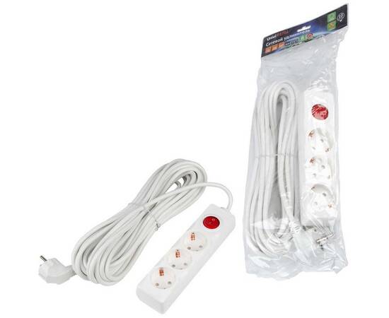 Удлинитель Uniel Ultra 3гн х 10м с/з S-GCU3-10B White UL-00010014, изображение 2