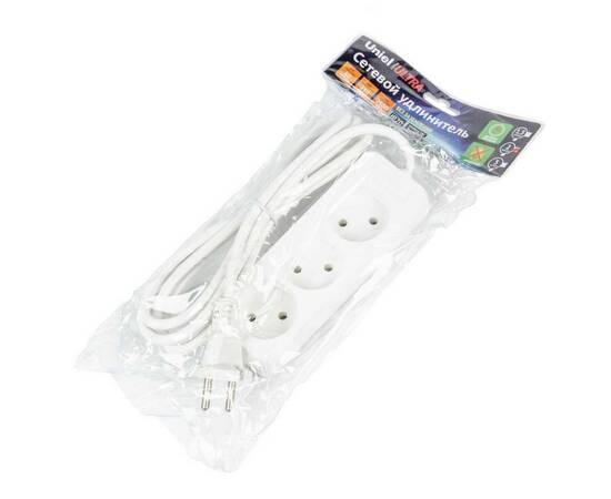 Удлинитель Uniel Ultra 3гн х 2м б/з S-CU3-2 White UL-00009981, изображение 2