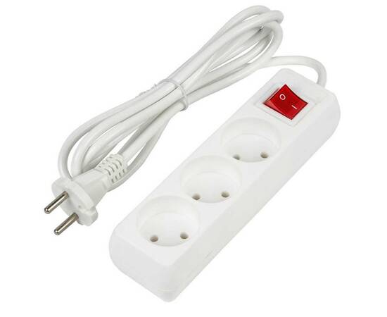 Удлинитель Uniel Ultra 3гн х 2м б/з S-CU3-2B White UL-00009994