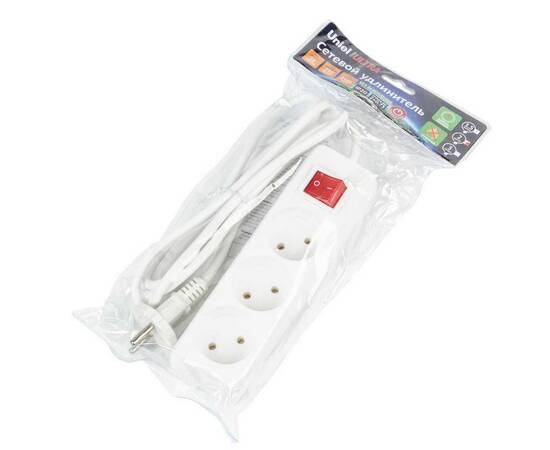 Удлинитель Uniel Ultra 3гн х 2м б/з S-CU3-2B White UL-00009994, изображение 2