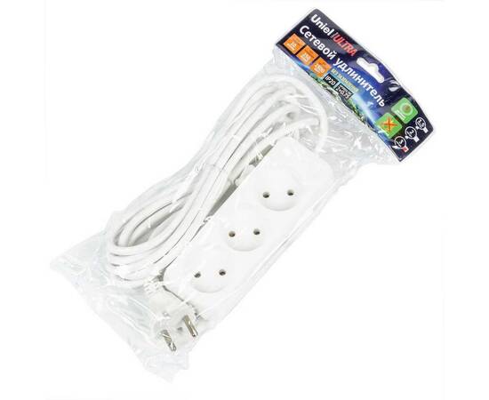 Удлинитель Uniel Ultra 3гн х 3м б/з S-CU3-3 White UL-00009982, изображение 2