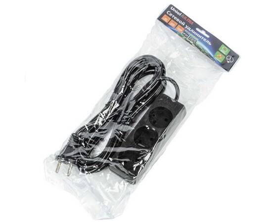 Удлинитель Uniel Ultra 3гн х 5м б/з S-CU3-5 Black UL-00009985, изображение 3