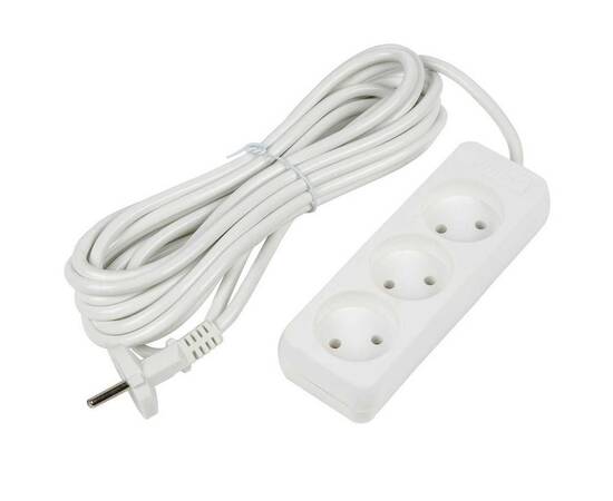 Удлинитель Uniel Ultra 3гн х 5м б/з S-CU3-5 White UL-00009984
