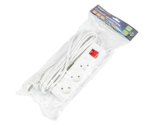 Удлинитель Uniel Ultra 3гн х 5м б/з S-CU3-5B White UL-00009996, изображение 2
