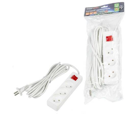 Удлинитель Uniel Ultra 3гн х 5м б/з S-CU3-5B White UL-00009996, изображение 3