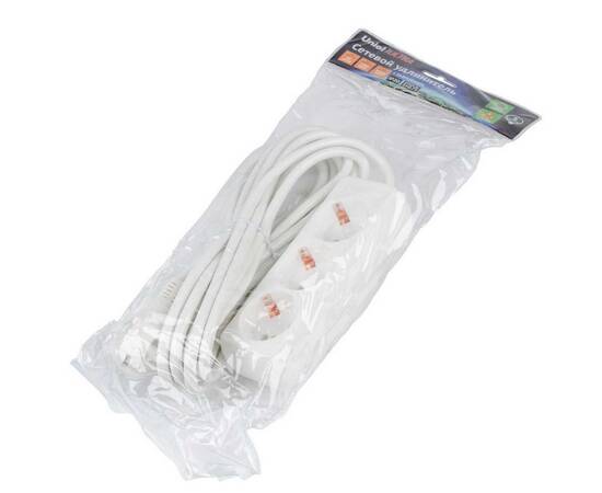 Удлинитель Uniel Ultra 3гн х 5м с/з S-GCU3-5 White UL-00010002, изображение 2