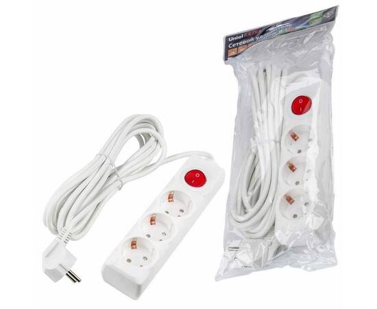 Удлинитель Uniel Ultra 3гн х 5м с/з S-GCU3-5B White UL-00010018, изображение 2