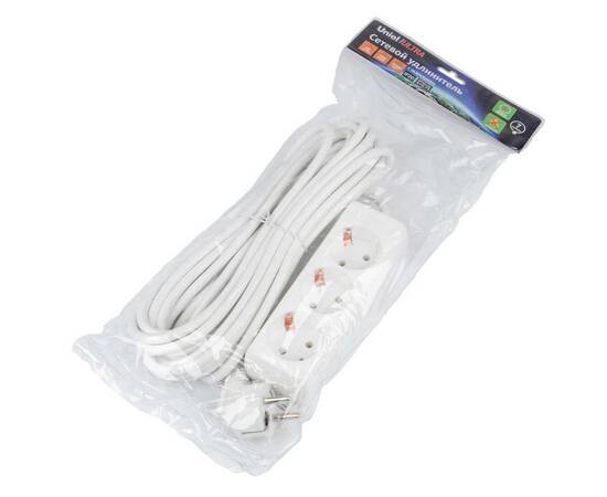 Удлинитель Uniel Ultra 3гн х 7м с/з S-GCU3-7 White UL-00010003, изображение 2