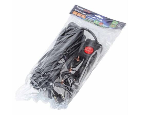 Удлинитель Uniel Ultra 3гн х 7м с/з S-GCU3-7B Black UL-00010020, изображение 2