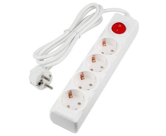 Удлинитель Uniel Ultra 4гн х 1,5м с/з S-GCU4-1,5B White UL-00010021