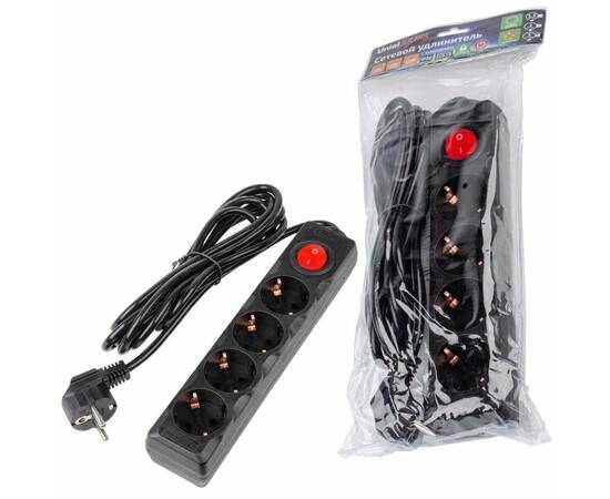 Удлинитель Uniel Ultra 4гн х 3м с/з S-GCU4-3B Black UL-00010023, изображение 2