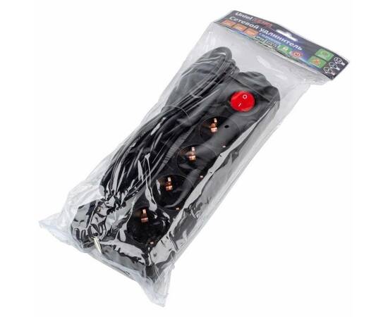 Удлинитель Uniel Ultra 4гн х 3м с/з S-GCU4-3B Black UL-00010023, изображение 3