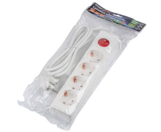 Удлинитель Uniel Ultra 4гн х 3м с/з S-GCU4-3B White UL-00010022, изображение 2
