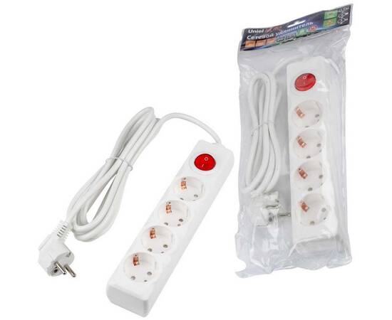 Удлинитель Uniel Ultra 4гн х 3м с/з S-GCU4-3B White UL-00010022, изображение 3