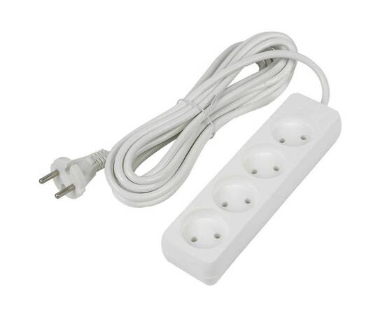 Удлинитель Uniel Ultra 4гн х 5м б/з S-CU4-5 White UL-00009989