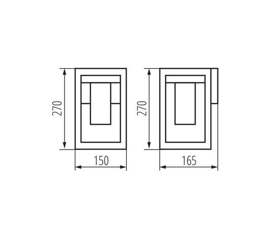 Садовый настенный светильник Kanlux VIMO EL 27 B 34980, изображение 3