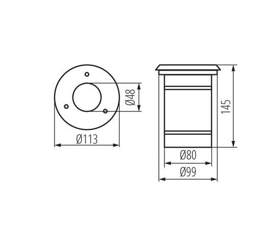 Грунтовый светильник Kanlux BERG DL-10O 7172, изображение 4