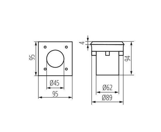 Грунтовый светильник Kanlux GORDO N 1W CW-L-SR 18192, изображение 2